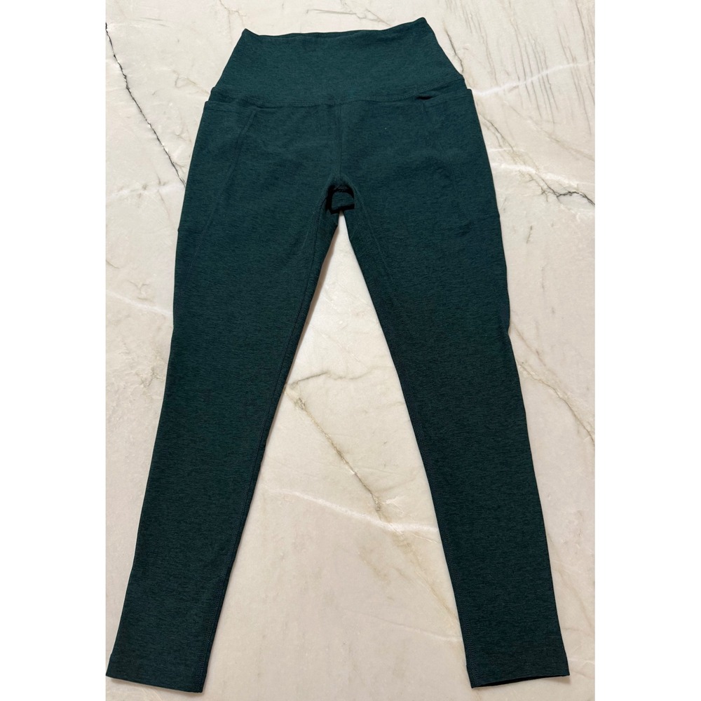 Beyond Yoga Spacedye Out of Pocket High Waisted Midi Leggings Green Medium